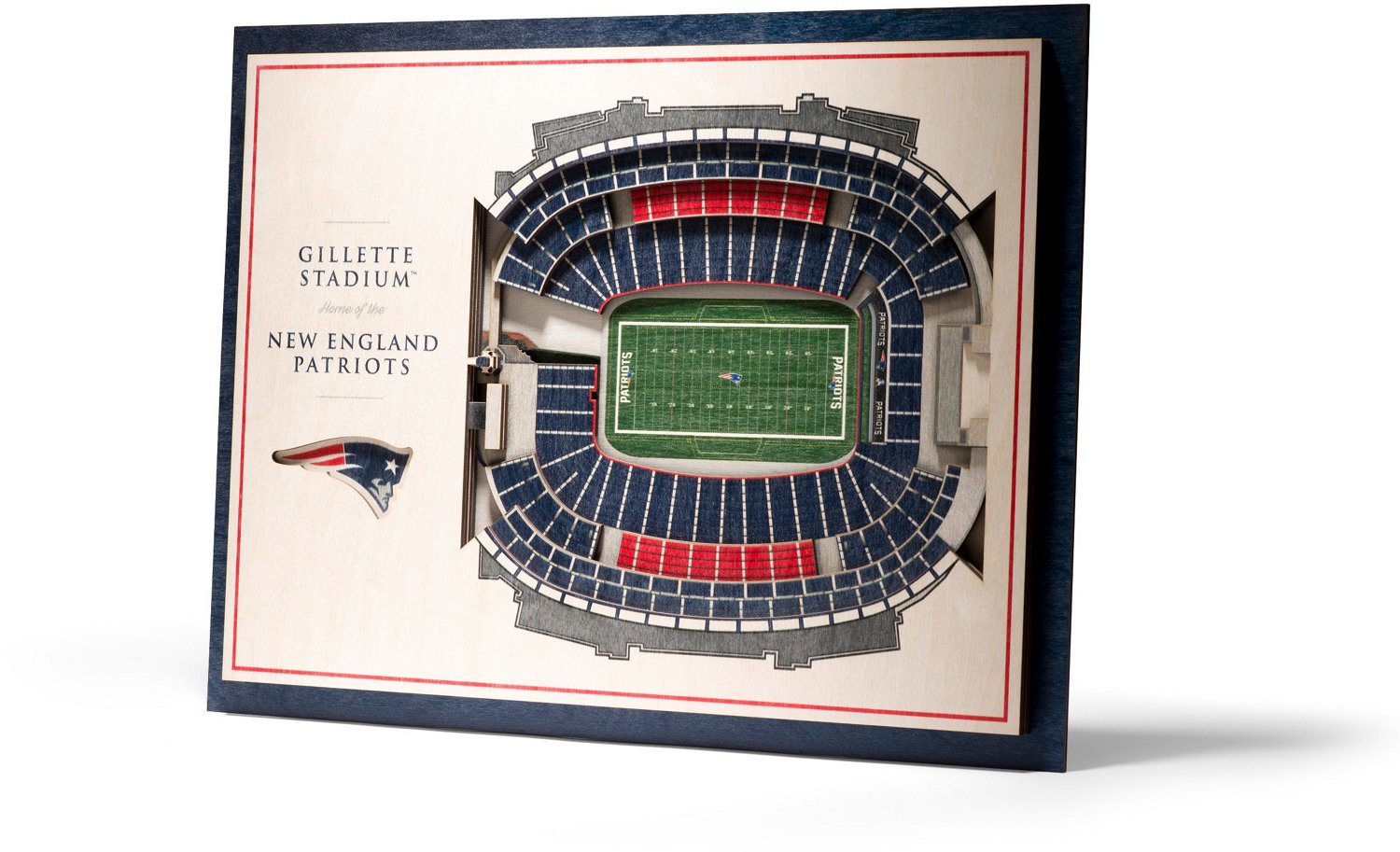 YouTheFan New England Patriots 5-Layer StadiumViews 3-D Wall Art                                                                 - view number 1