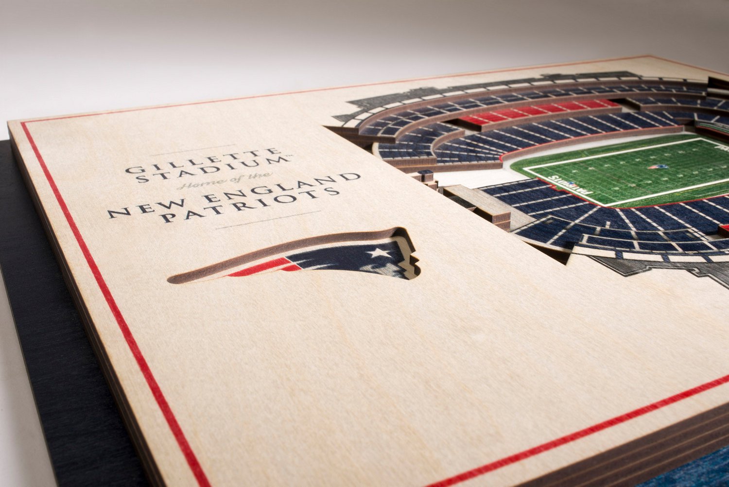 YouTheFan New England Patriots 5-Layer StadiumViews 3-D Wall Art                                                                 - view number 2
