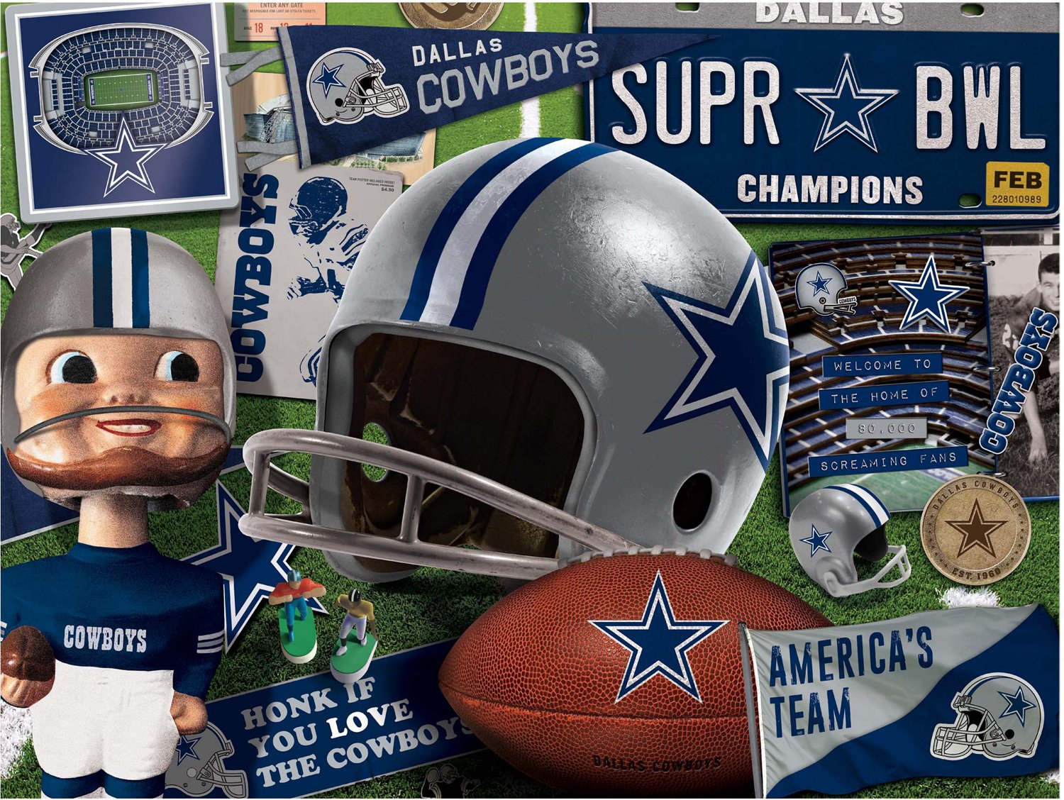 YouTheFan Dallas Cowboys Retro Series 500-Piece Puzzle                                                                           - view number 2