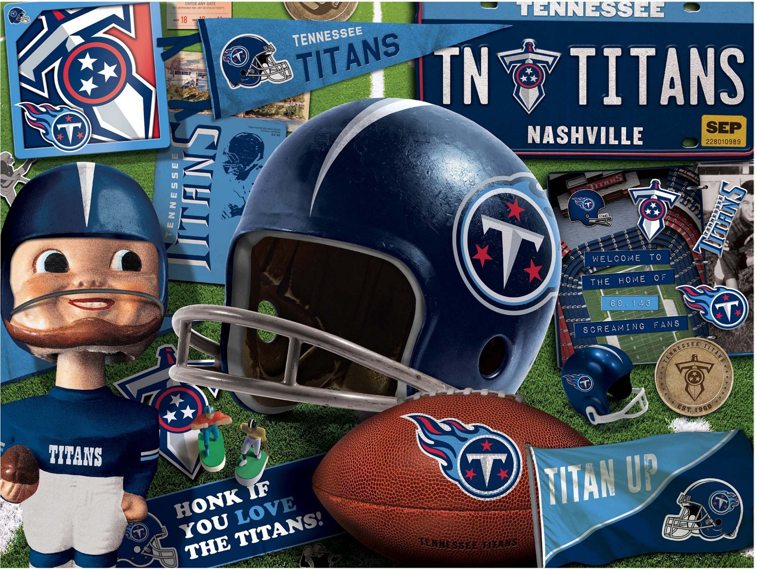 You The Fan Tennessee Titans Retro Series 500-Piece Puzzle