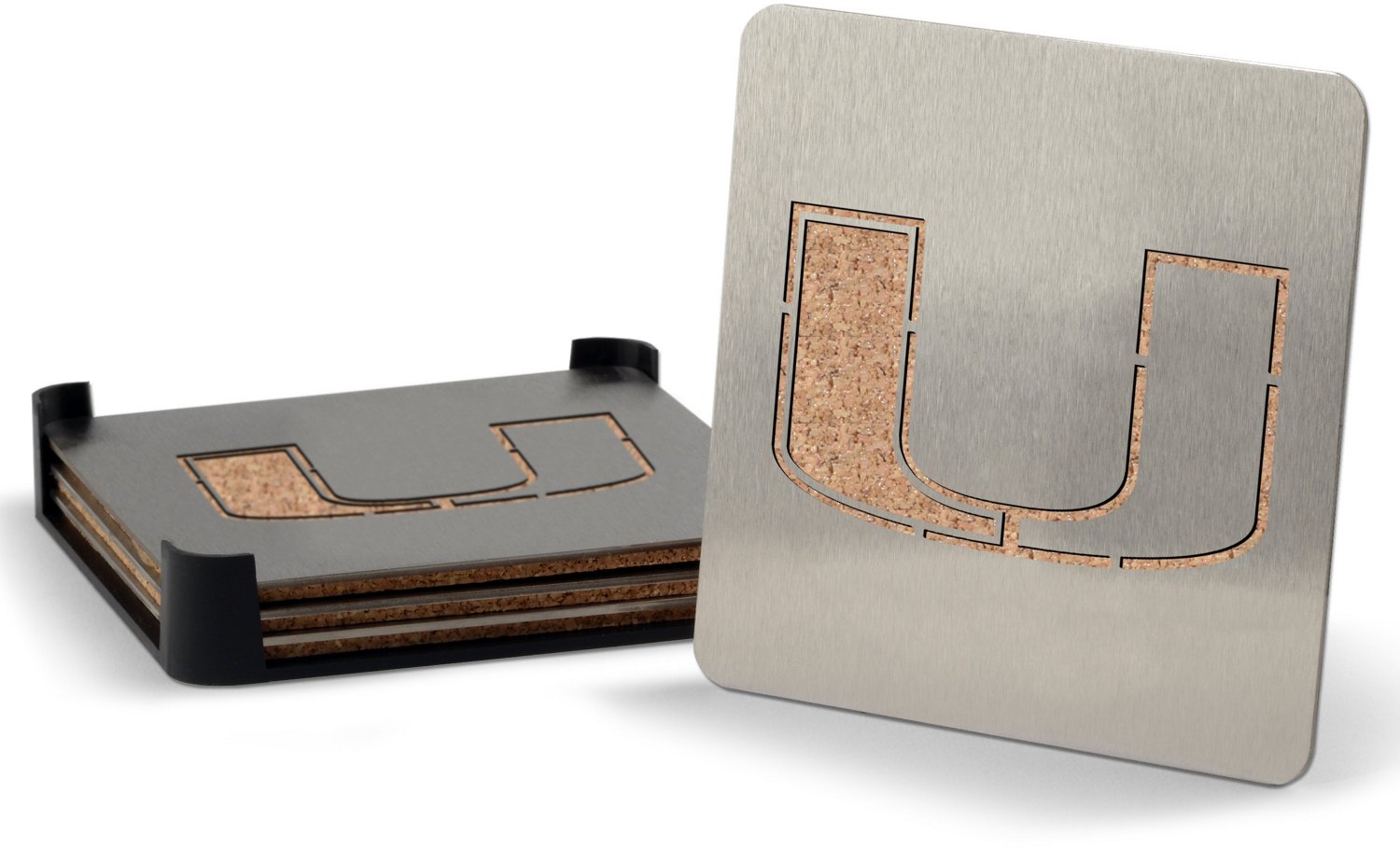YouTheFan University of Miami 4-Piece Coaster Set