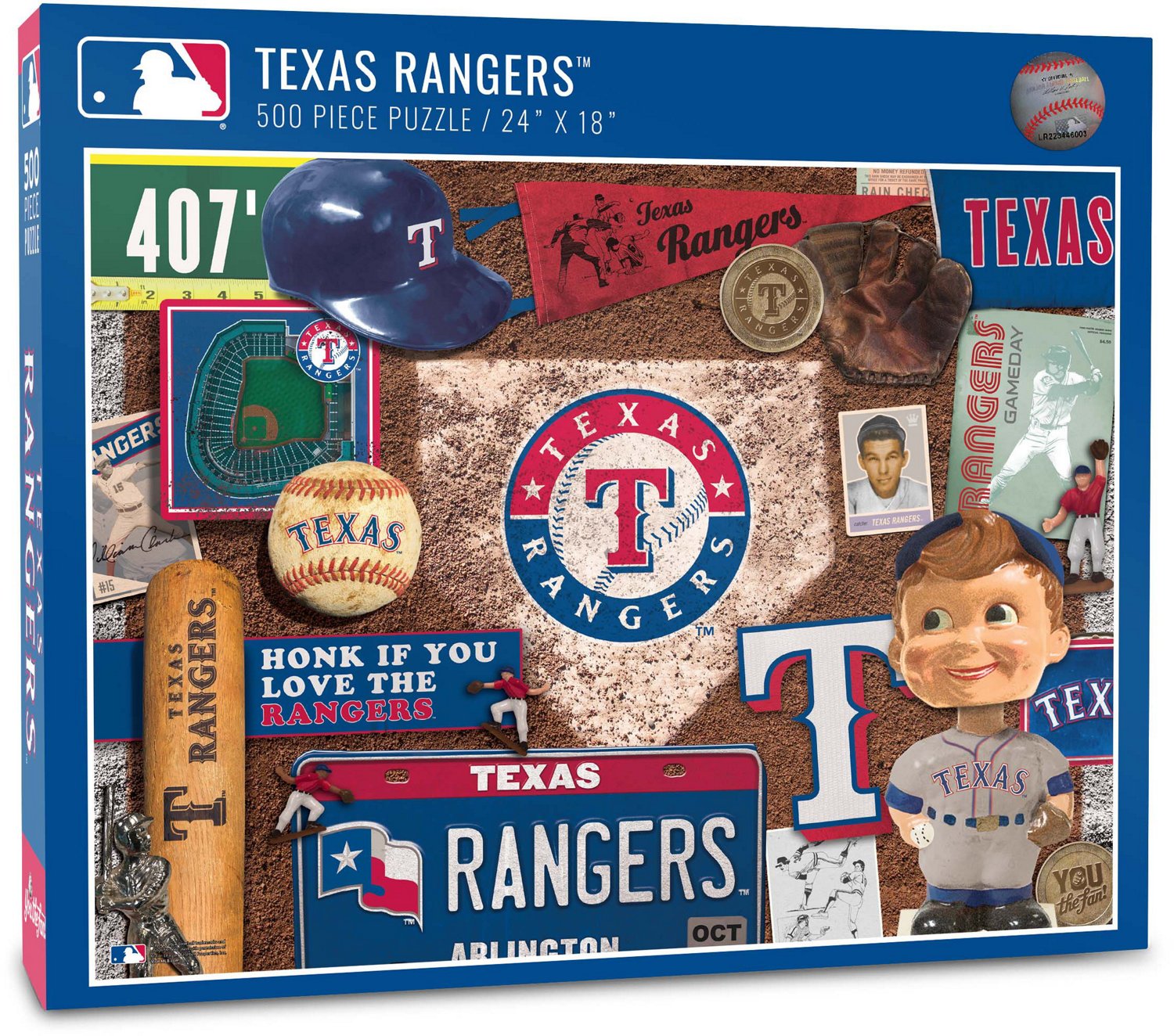 YouTheFan Texas Rangers Retro Series 500-Piece Jigsaw Puzzle