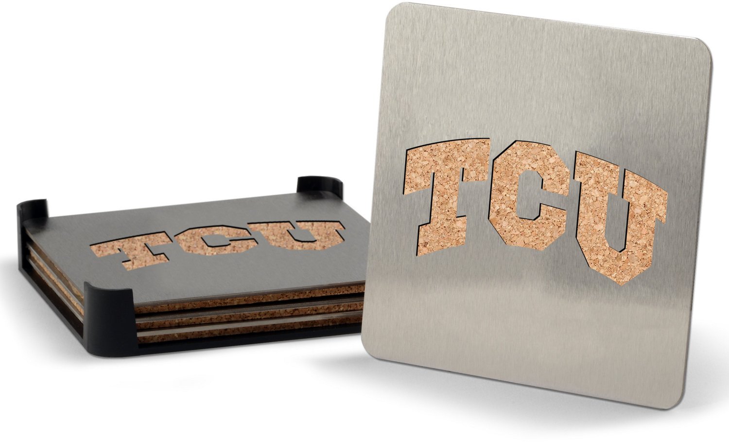 YouTheFan Texas Christian University 4-Piece Coaster Set