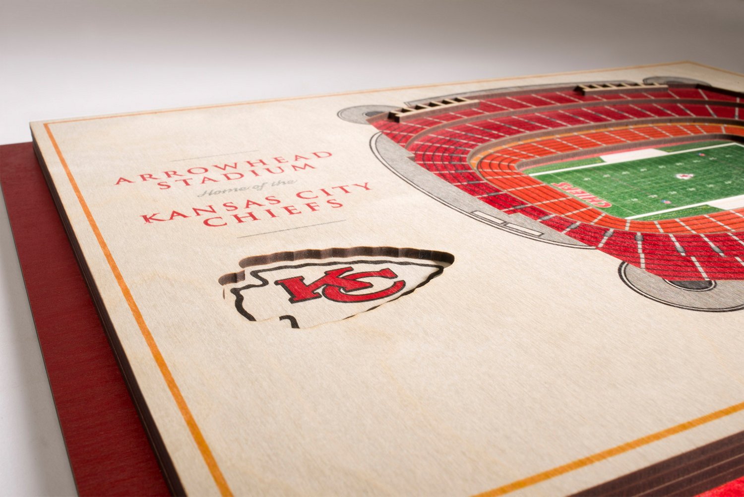 YouTheFan Kansas City Chiefs 5-Layer StadiumViews 3-D Wall Art                                                                   - view number 2