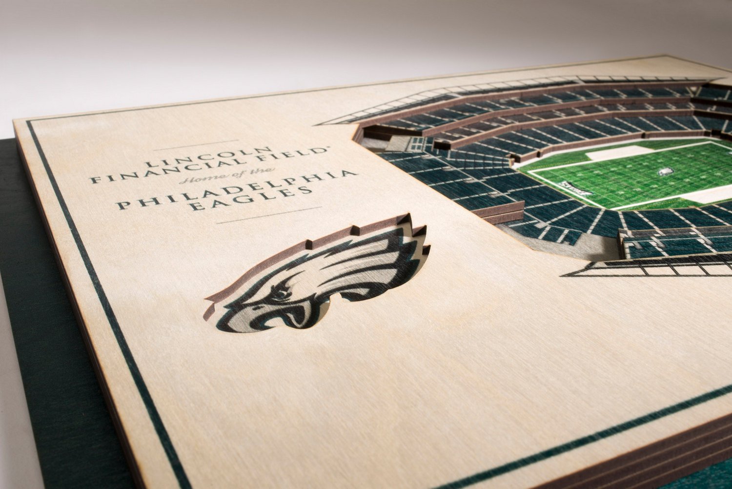 YouTheFan Philadelphia Eagles 5-Layer StadiumViews 3-D Wall Art                                                                  - view number 2