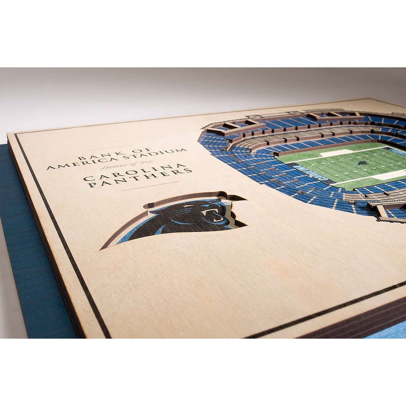 YouTheFan Carolina Panthers 5-Layer StadiumViews 3-D Wall Art                                                                    - view number 2