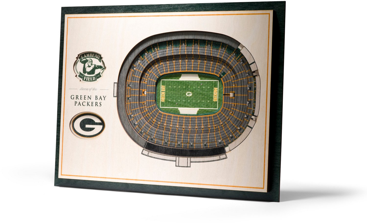 YouTheFan Green Bay Packers 5-Layer StadiumViews 3-D Wall Art                                                                    - view number 1