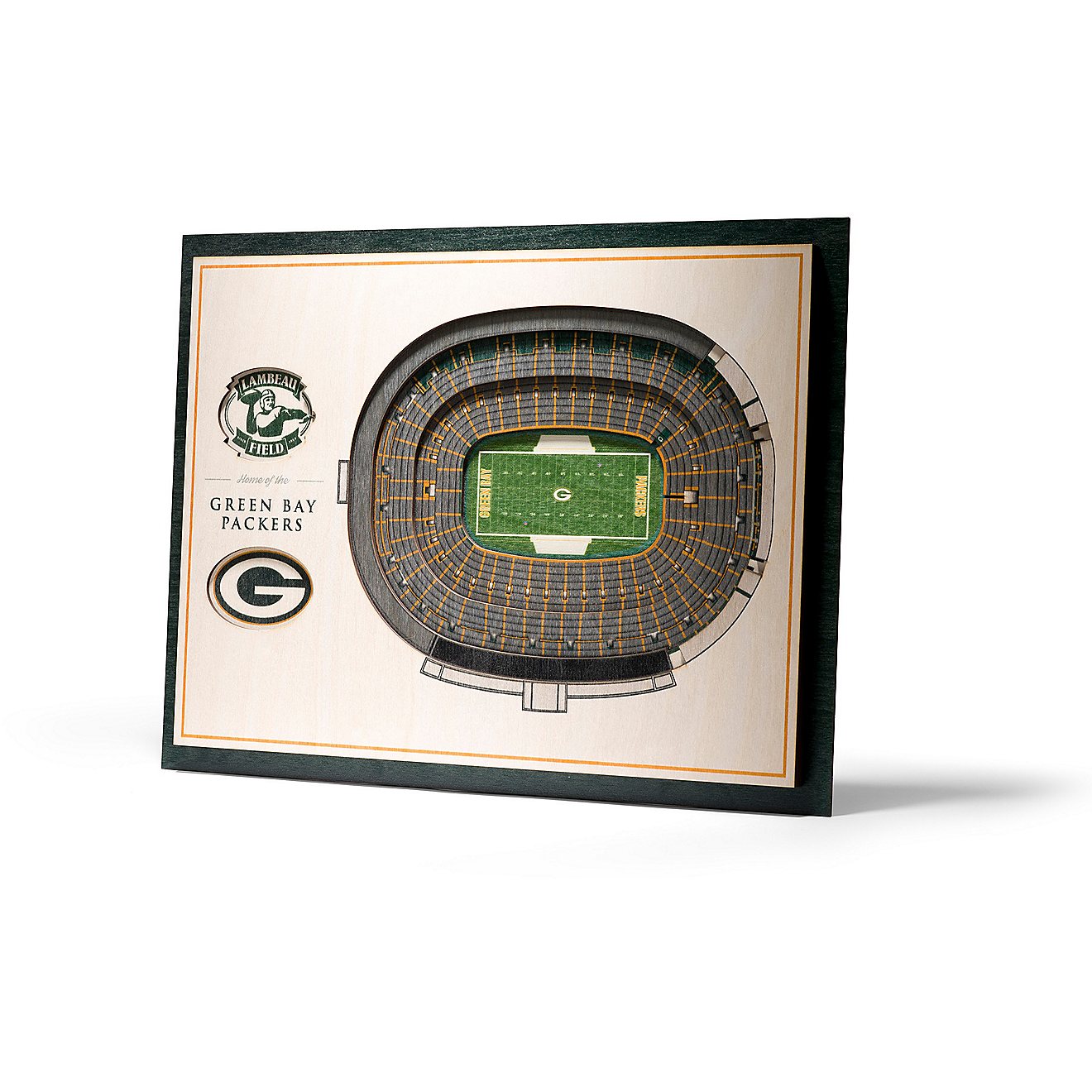 YouTheFan Green Bay Packers 5-Layer StadiumViews 3-D Wall Art                                                                    - view number 1
