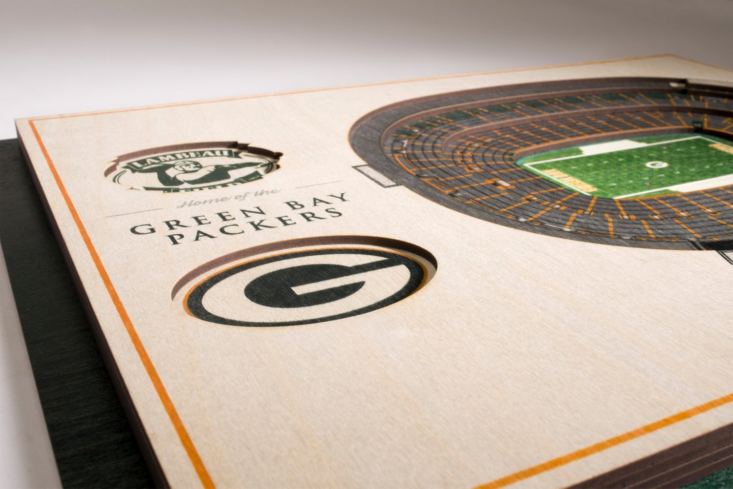 YouTheFan Green Bay Packers 5-Layer StadiumViews 3-D Wall Art                                                                    - view number 2