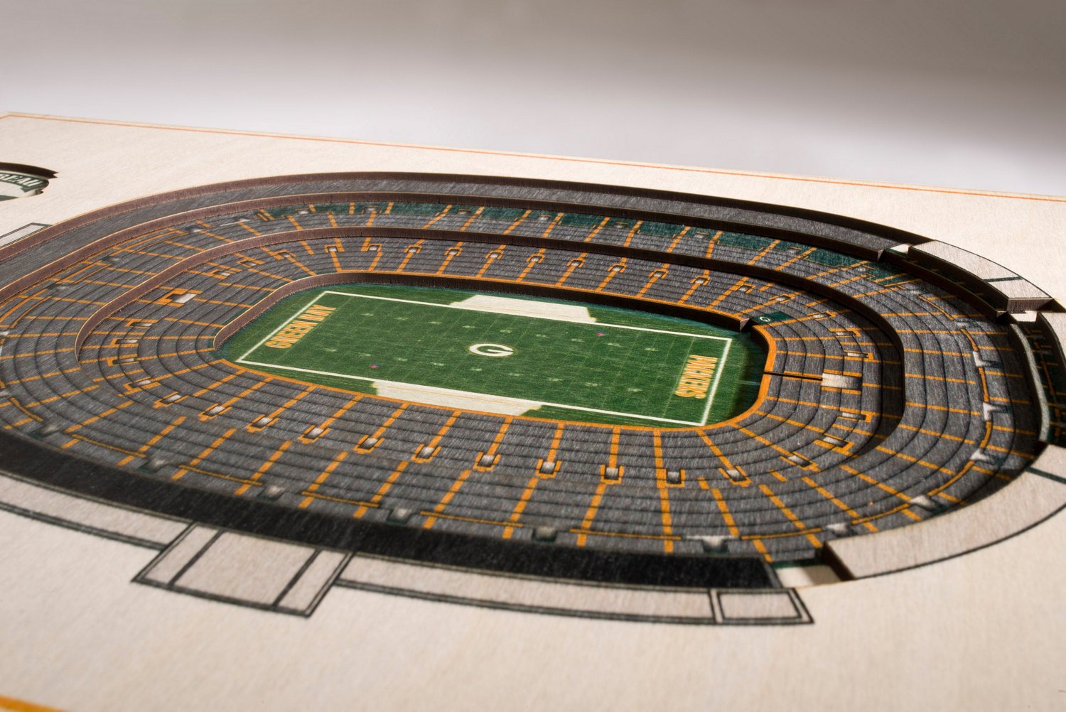 YouTheFan Green Bay Packers 5-Layer StadiumViews 3-D Wall Art                                                                    - view number 3