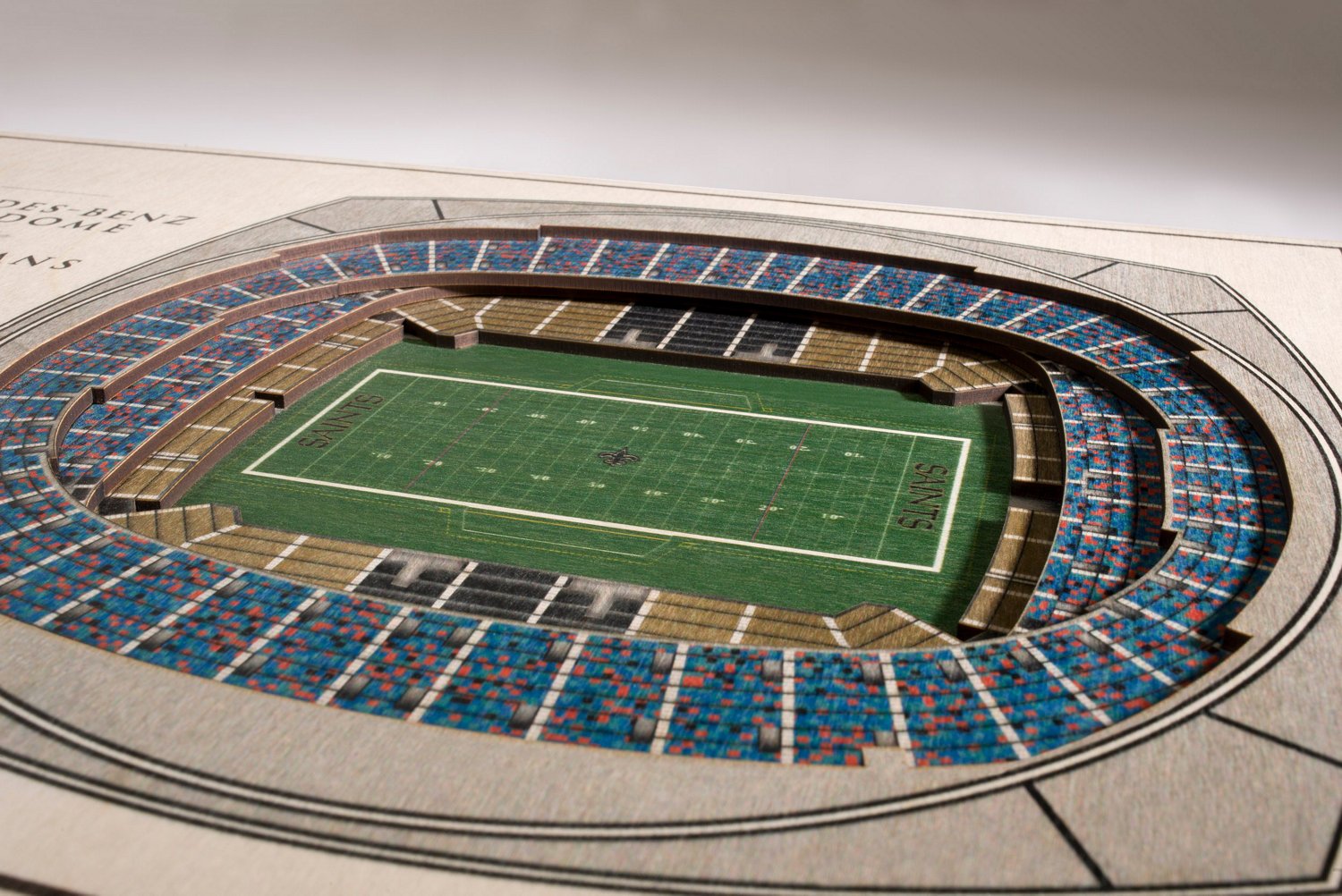 YouTheFan New Orleans Saints 5-Layer Stadium Views 3-D Wall Art                                                                  - view number 3