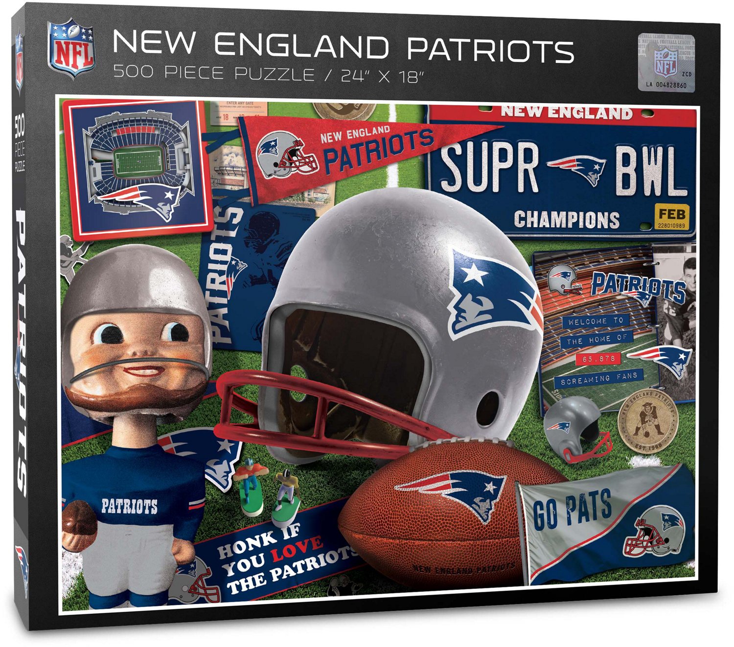 Youthefan New England Patriots Retro Series 500 Piece Puzzle Academy