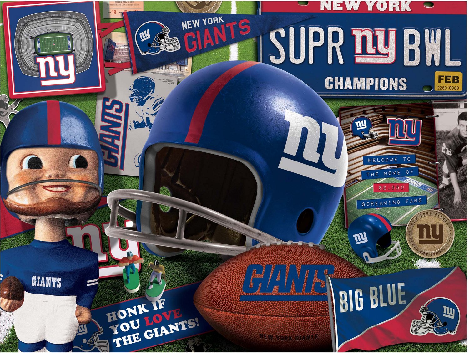 YouTheFan New York Giants Retro Series 500-Piece Puzzle                                                                          - view number 2
