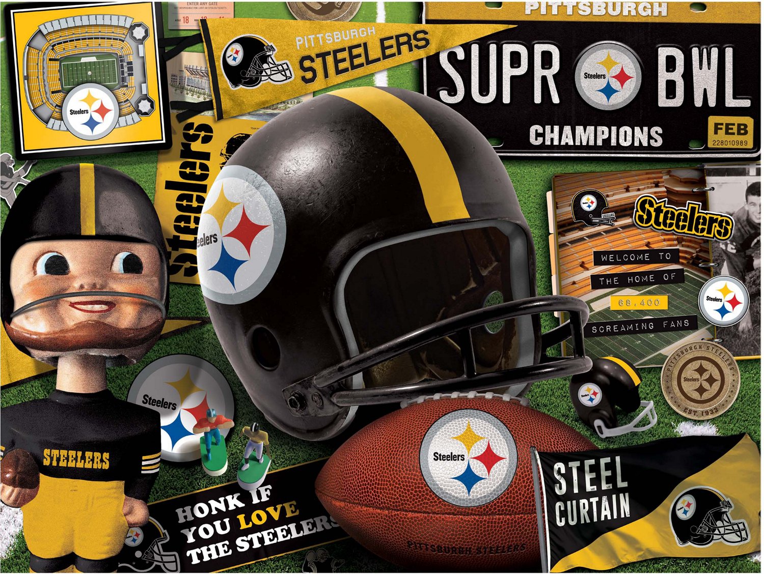 YouTheFan Pittsburgh Steelers Retro Series 500-Piece Jigsaw Puzzle                                                               - view number 2