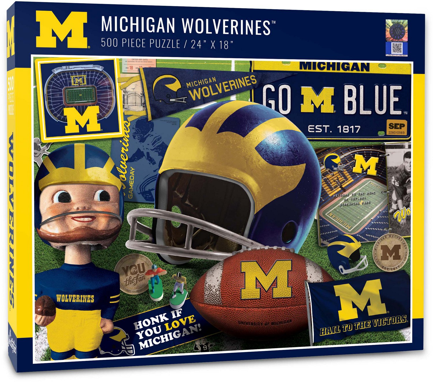 YouTheFan University of Michigan Retro Series 500-Piece Puzzle