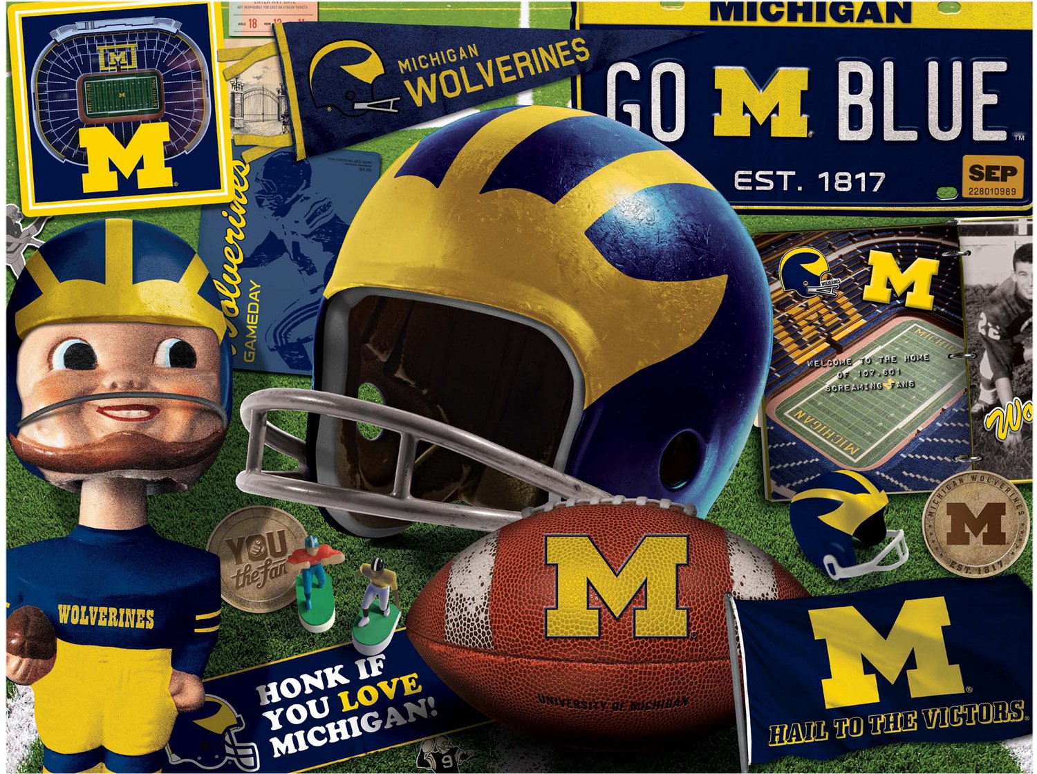 YouTheFan University of Michigan Retro Series 500-Piece Puzzle