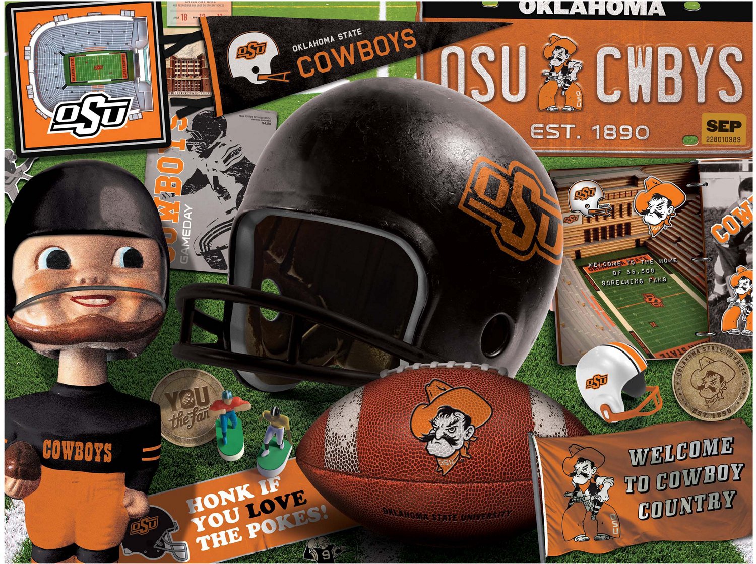YouTheFan Oklahoma State University Retro Series 500-Piece Puzzle