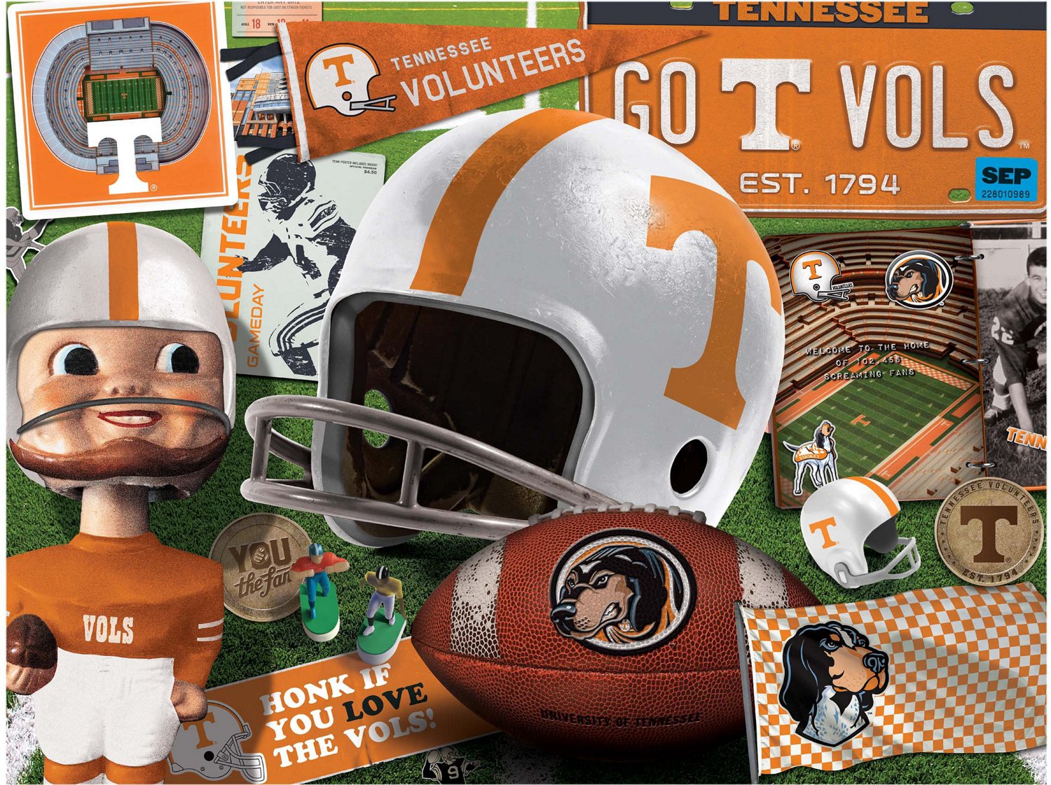 YouTheFan University of Tennessee Retro Series 500-Piece Jigsaw Puzzle