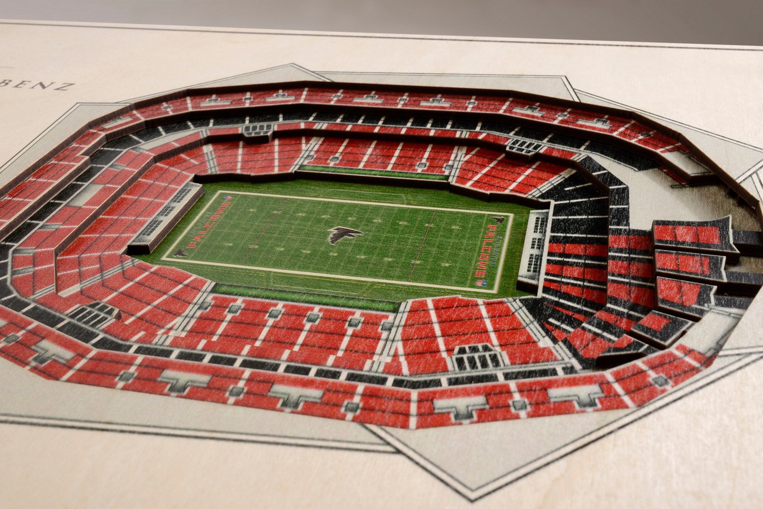 YouTheFan Atlanta Falcons 5-Layer StadiumViews 3-D Wall Art                                                                      - view number 3