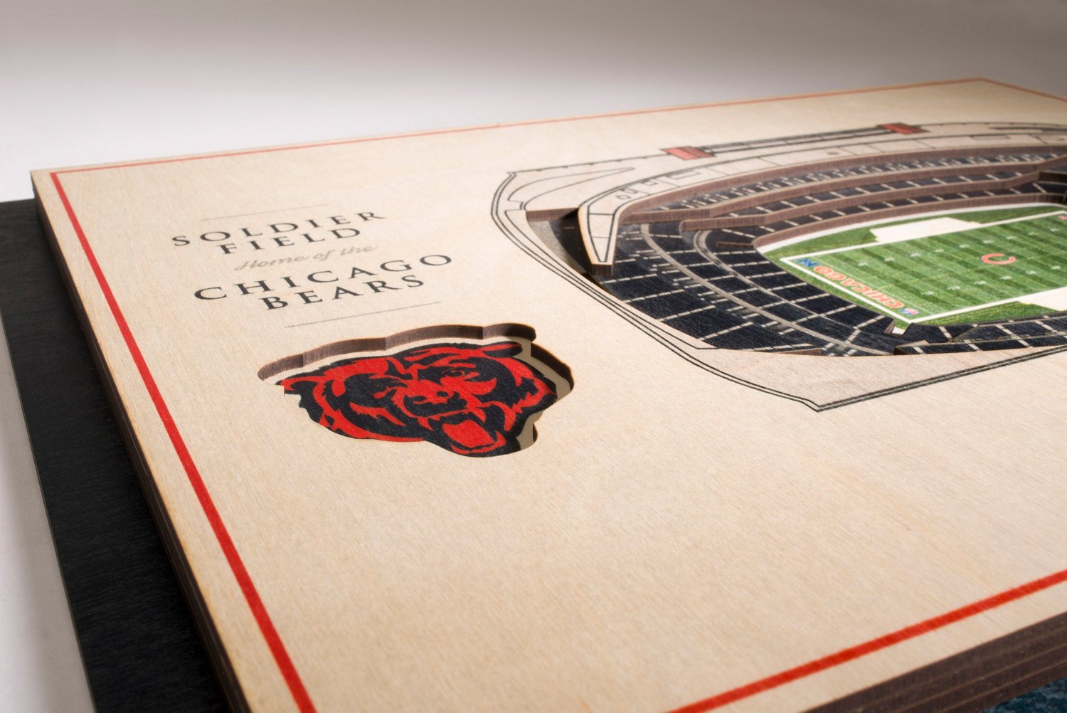 YouTheFan Chicago Bears 5-Layer StadiumViews 3-D Wall Art                                                                        - view number 2