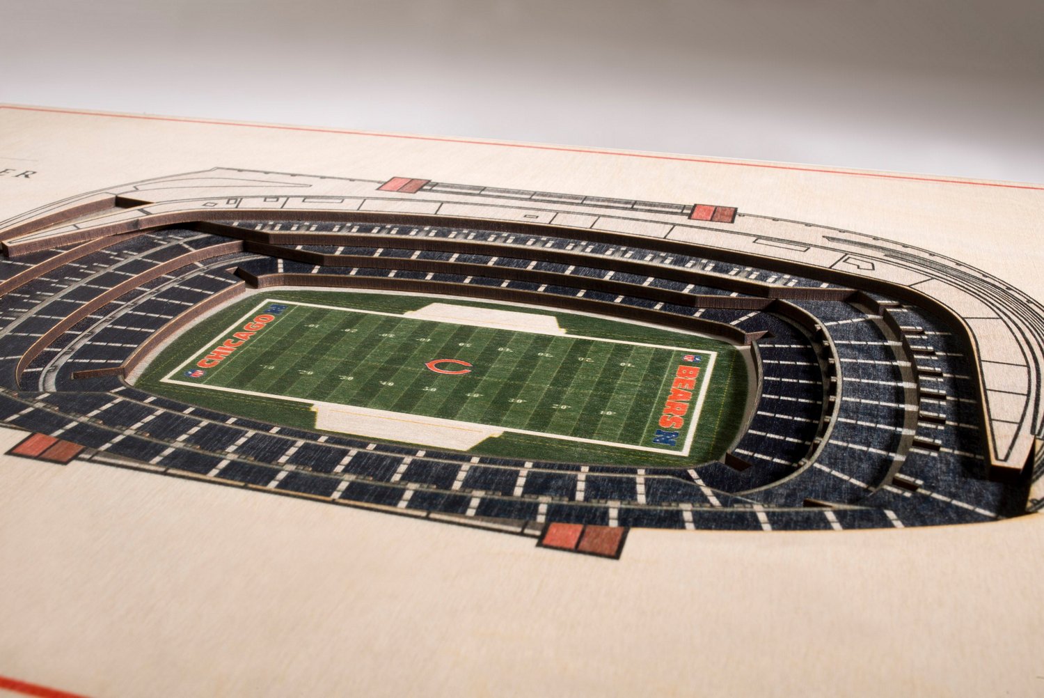 YouTheFan Chicago Bears 5-Layer StadiumViews 3-D Wall Art                                                                        - view number 3