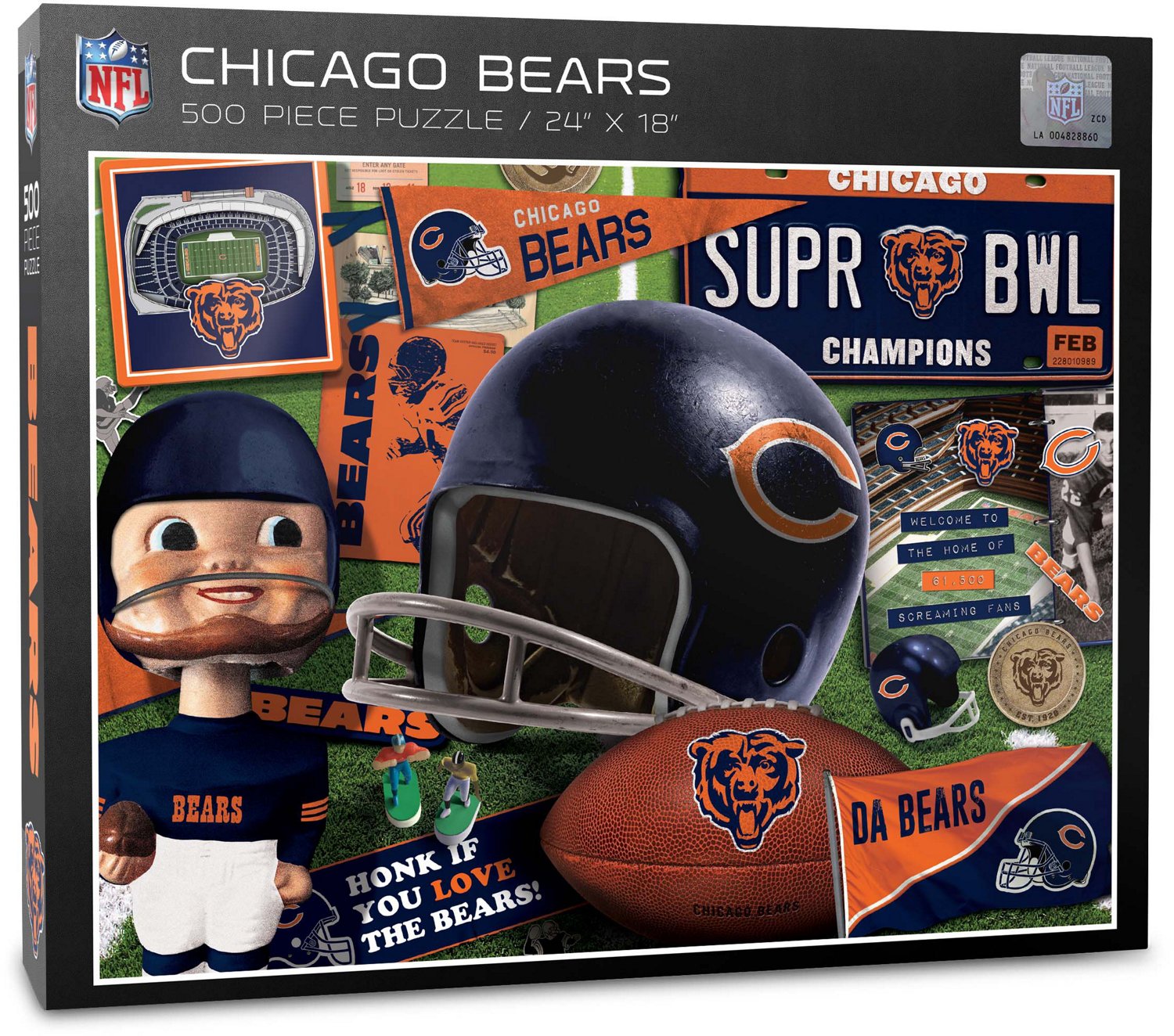 YouTheFan NFL Chicago Bears Retro Series Puzzle (500-Pieces