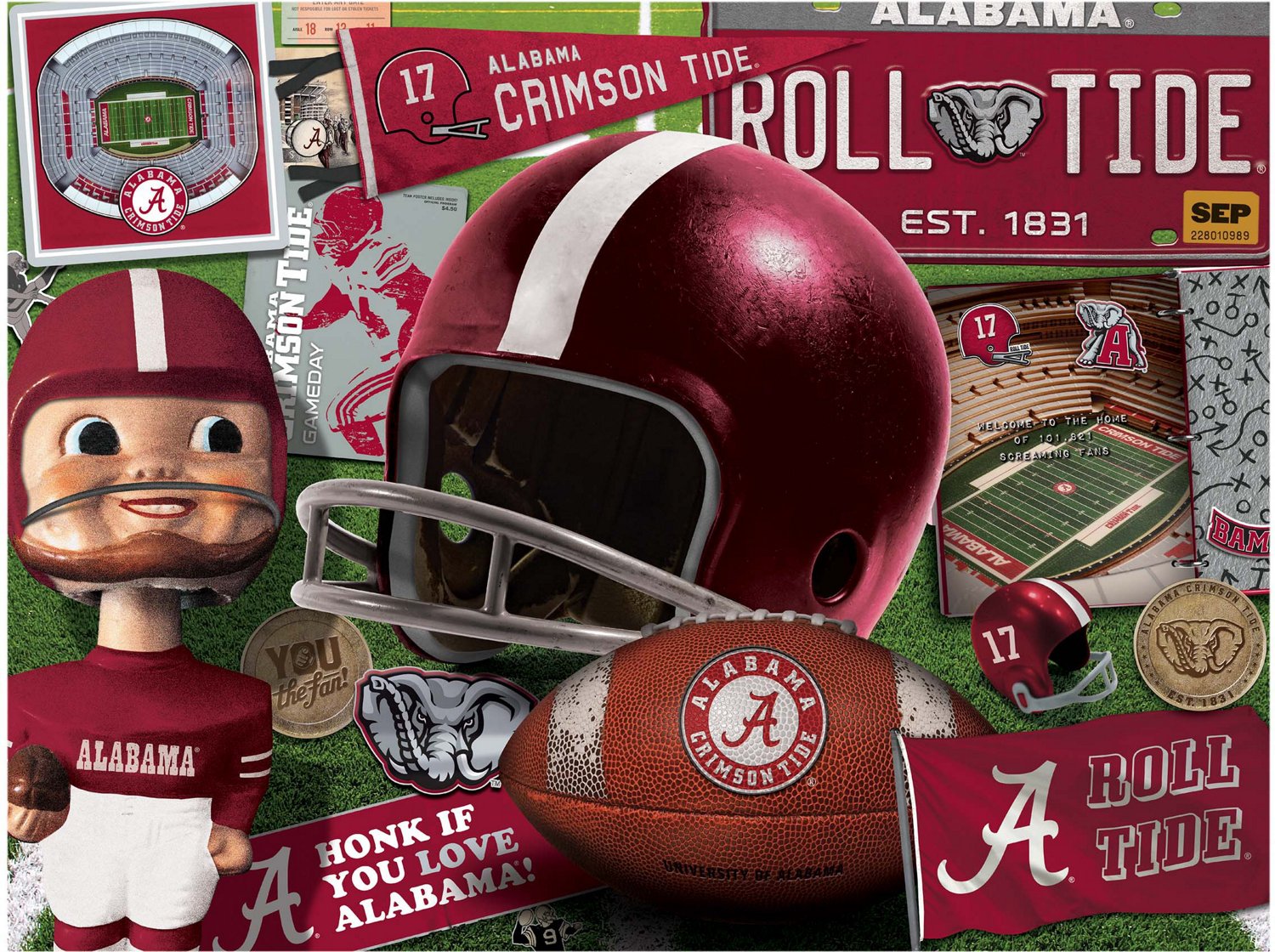 YouTheFan University of Alabama Retro Series 500-Piece Puzzle