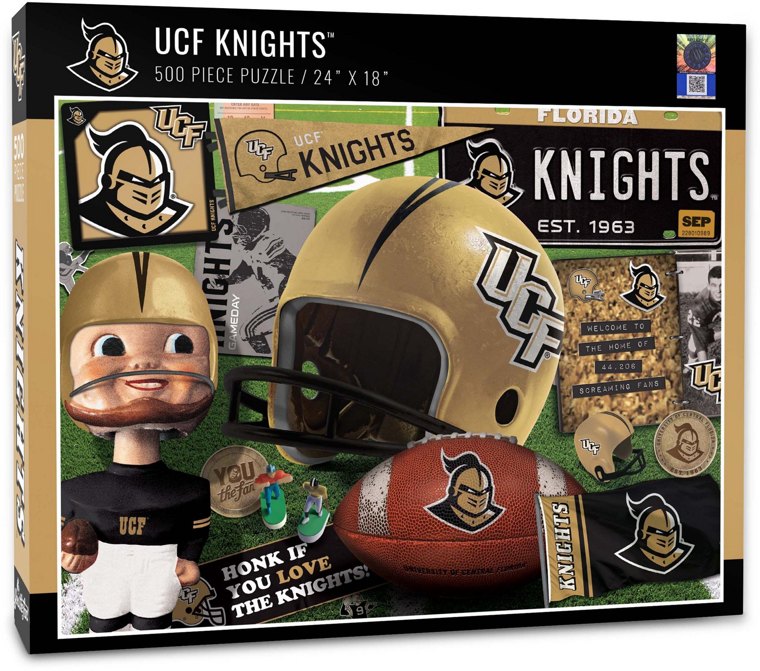 YouTheFan University of Central Florida Retro Series 500-Piece Jigsaw Puzzle