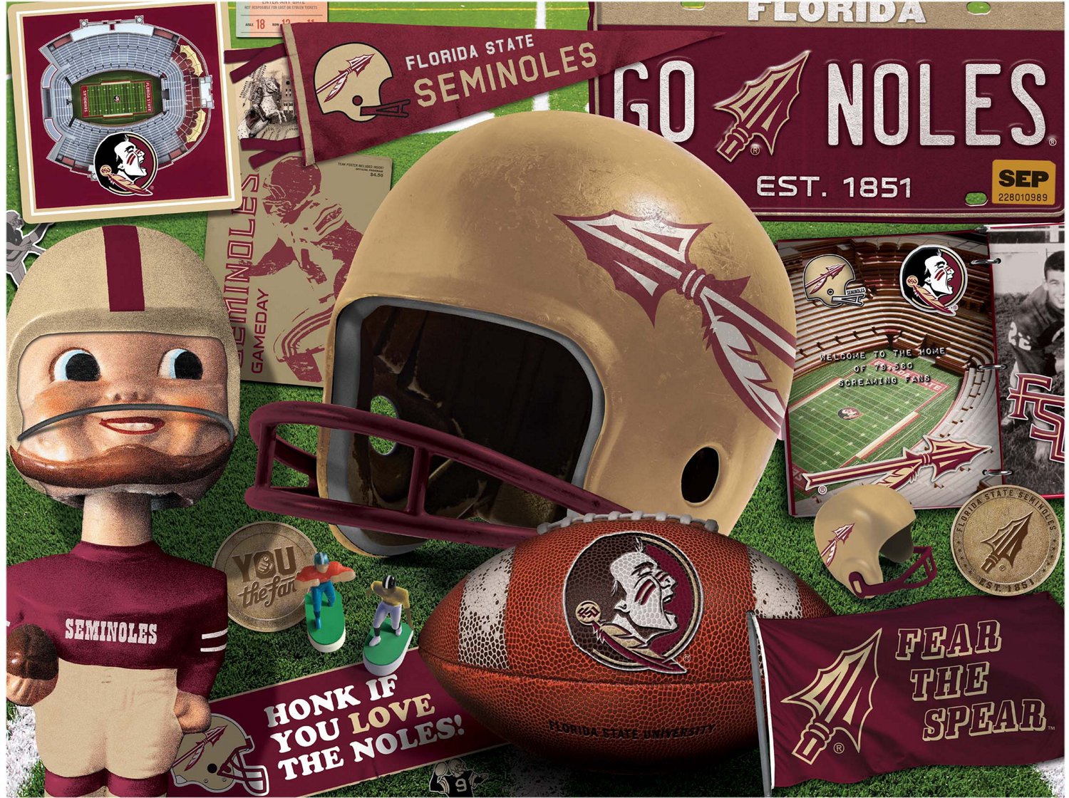 YouTheFan Florida State University Retro Series 500-Piece Puzzle - view number 2