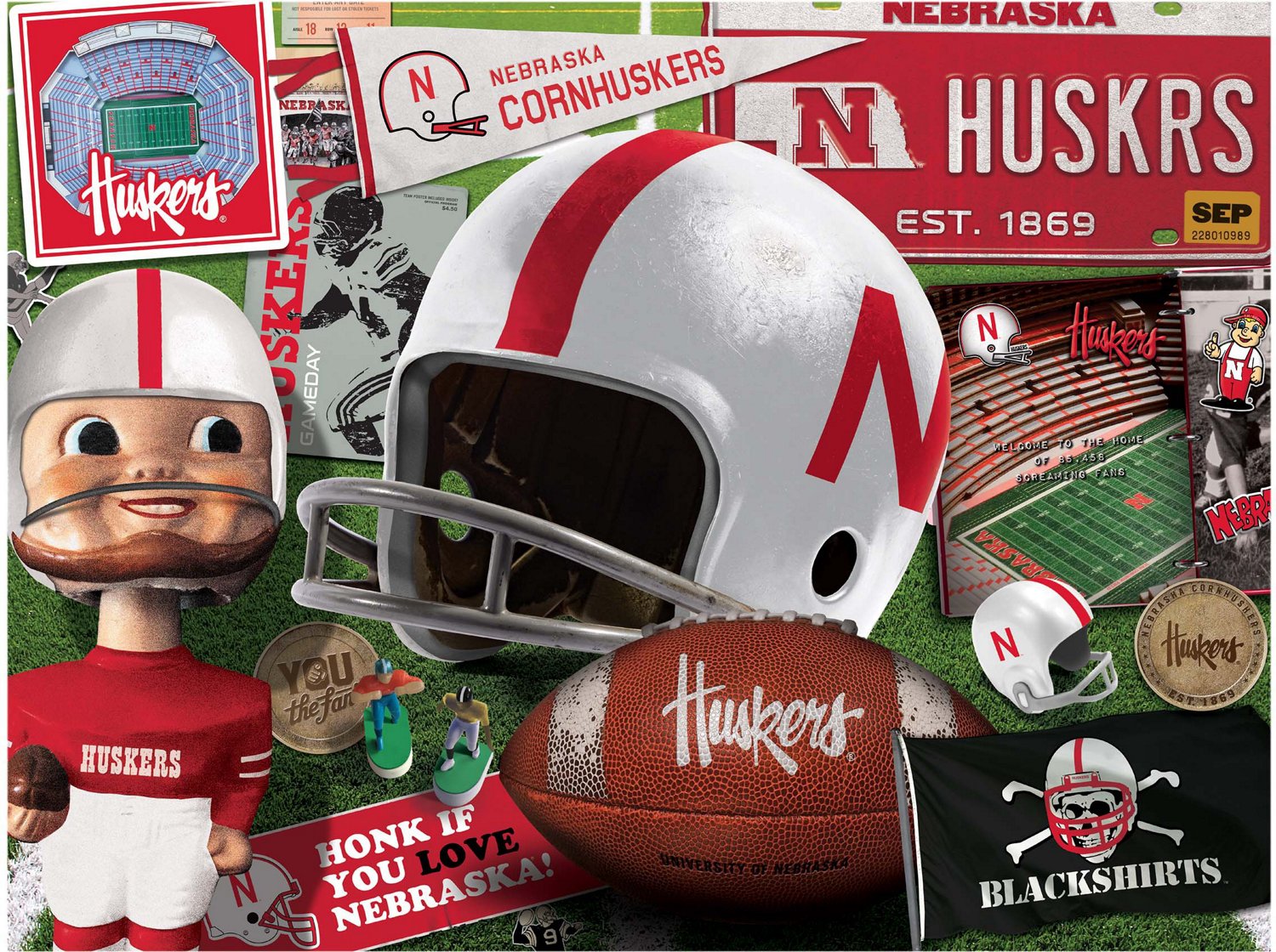 YouTheFan University of Nebraska Retro Series 500-Piece Puzzle