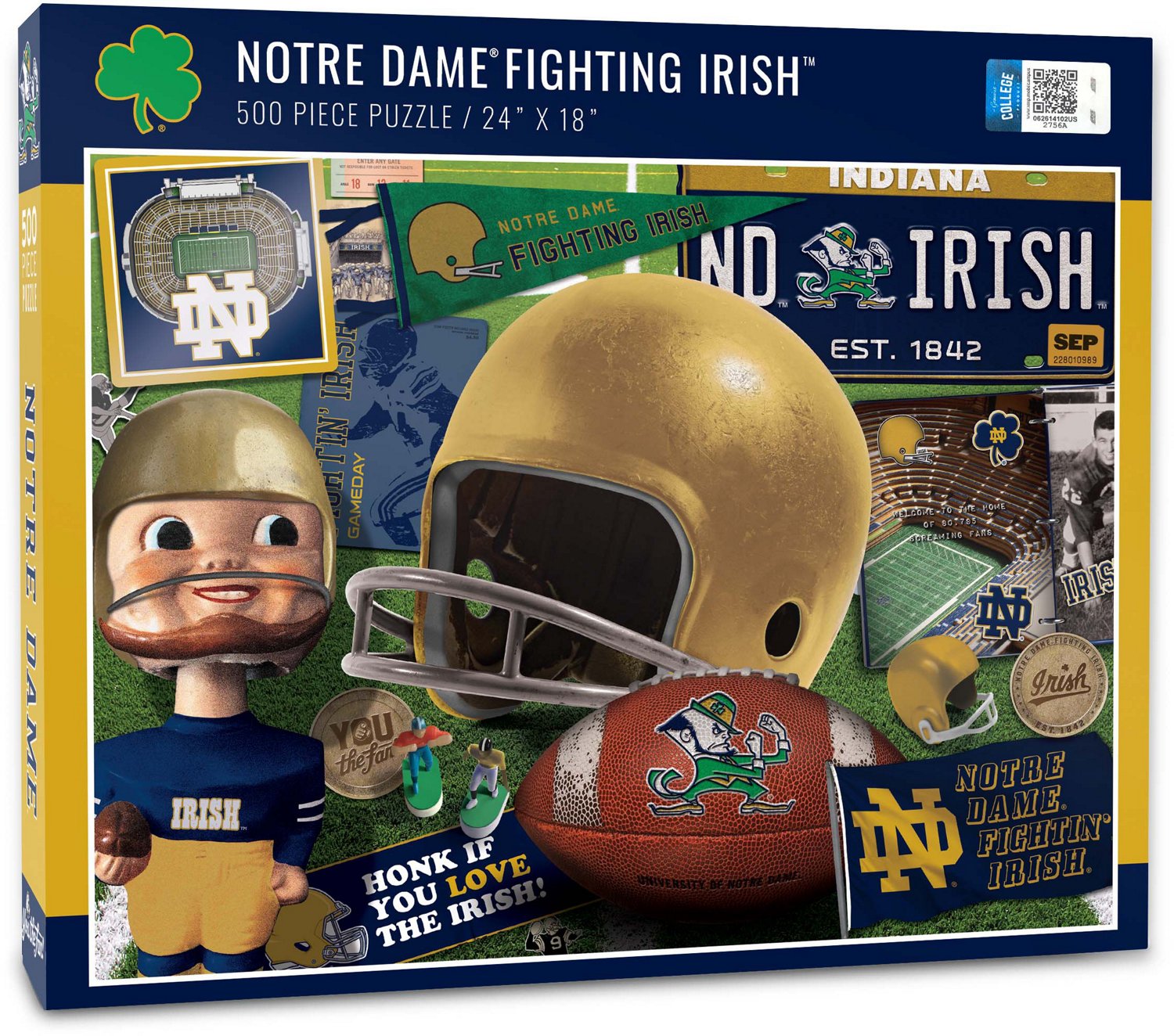 YouTheFan University of Notre Dame Retro Series 500-Piece Puzzle