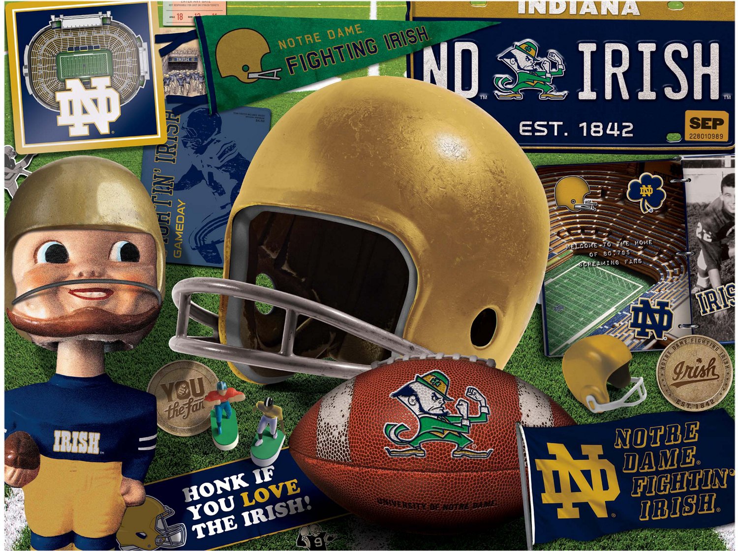 YouTheFan University of Notre Dame Retro Series 500-Piece Puzzle