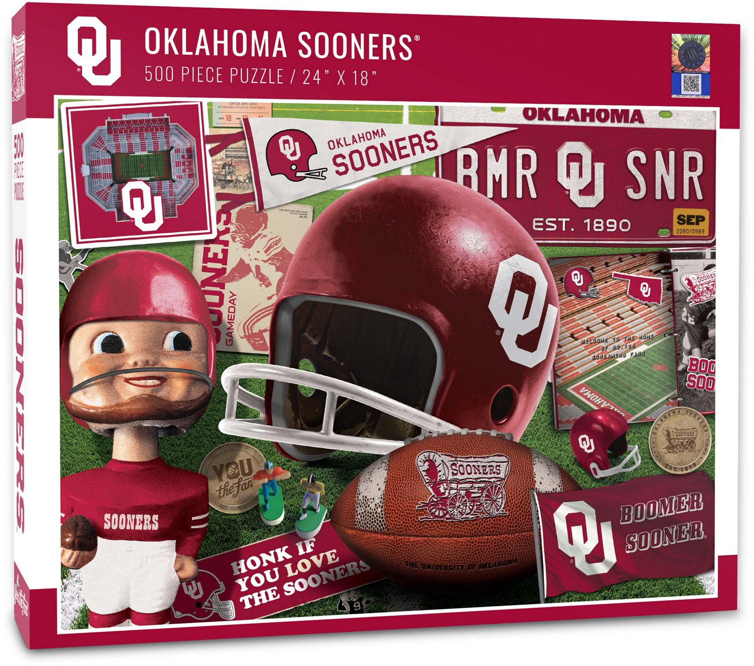 YouTheFan University of Oklahoma Retro Series 500-Piece Puzzle