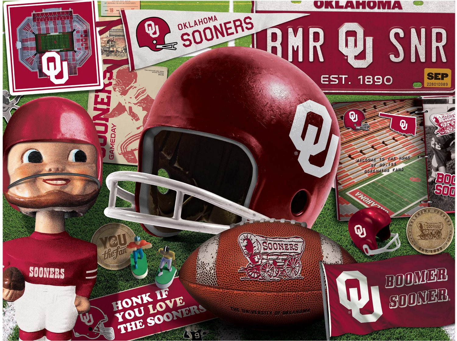 YouTheFan University of Oklahoma Retro Series 500-Piece Puzzle