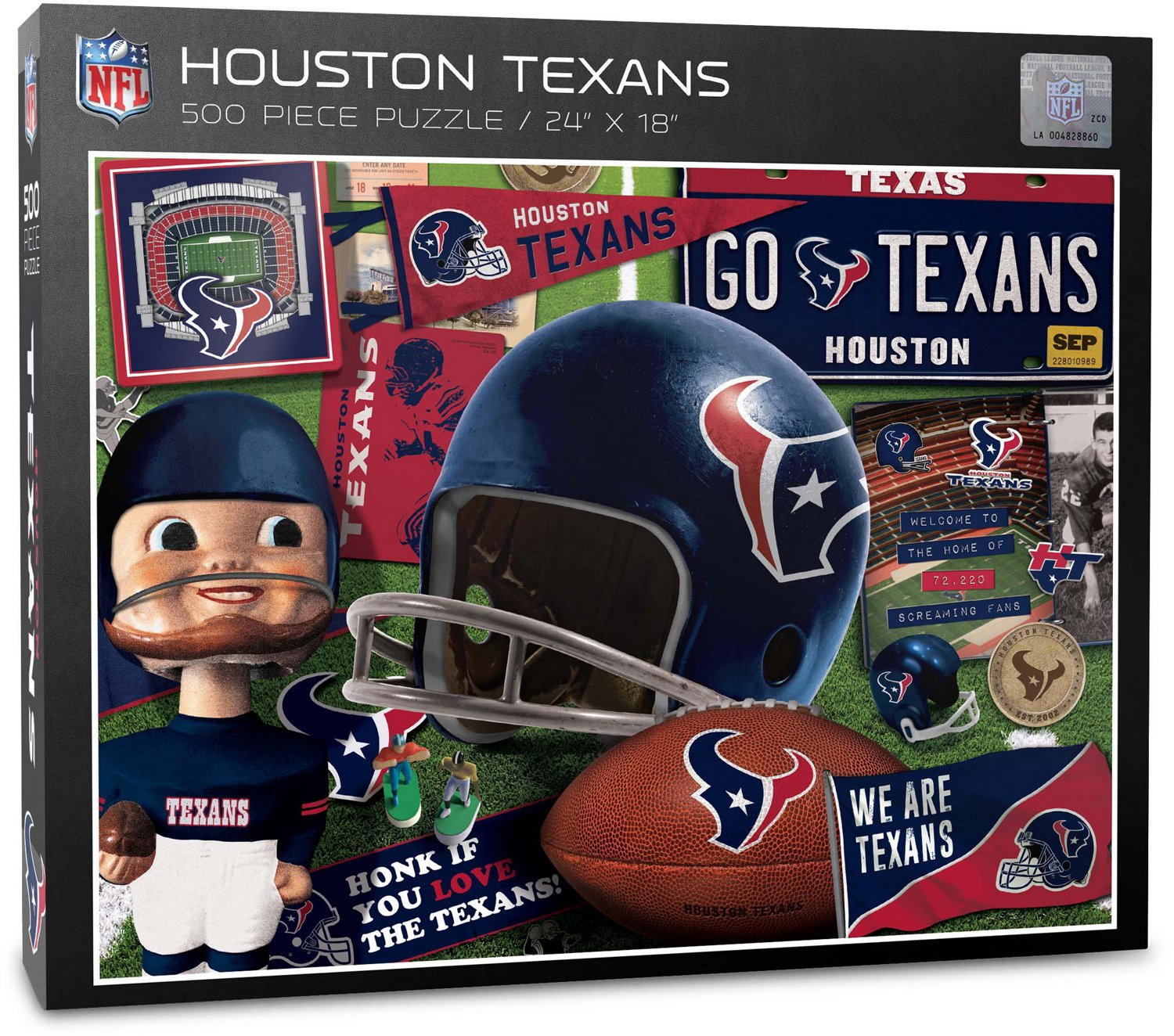 YouTheFan Houston Texans Retro Series 500-Piece Jigsaw Puzzle | Academy