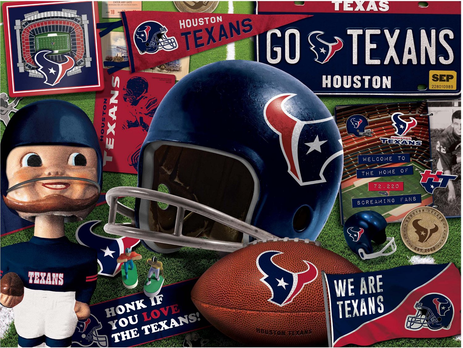 YouTheFan Houston Texans Retro Series 500-Piece Jigsaw Puzzle                                                                    - view number 2