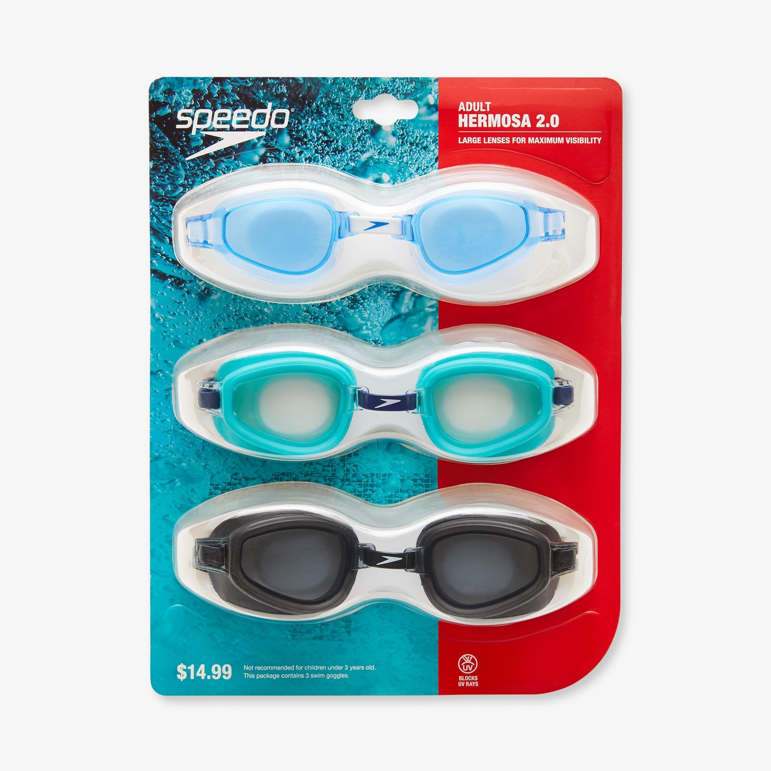 Speedo Hermosa 2.0 Swim Goggles 3-Pack | Academy