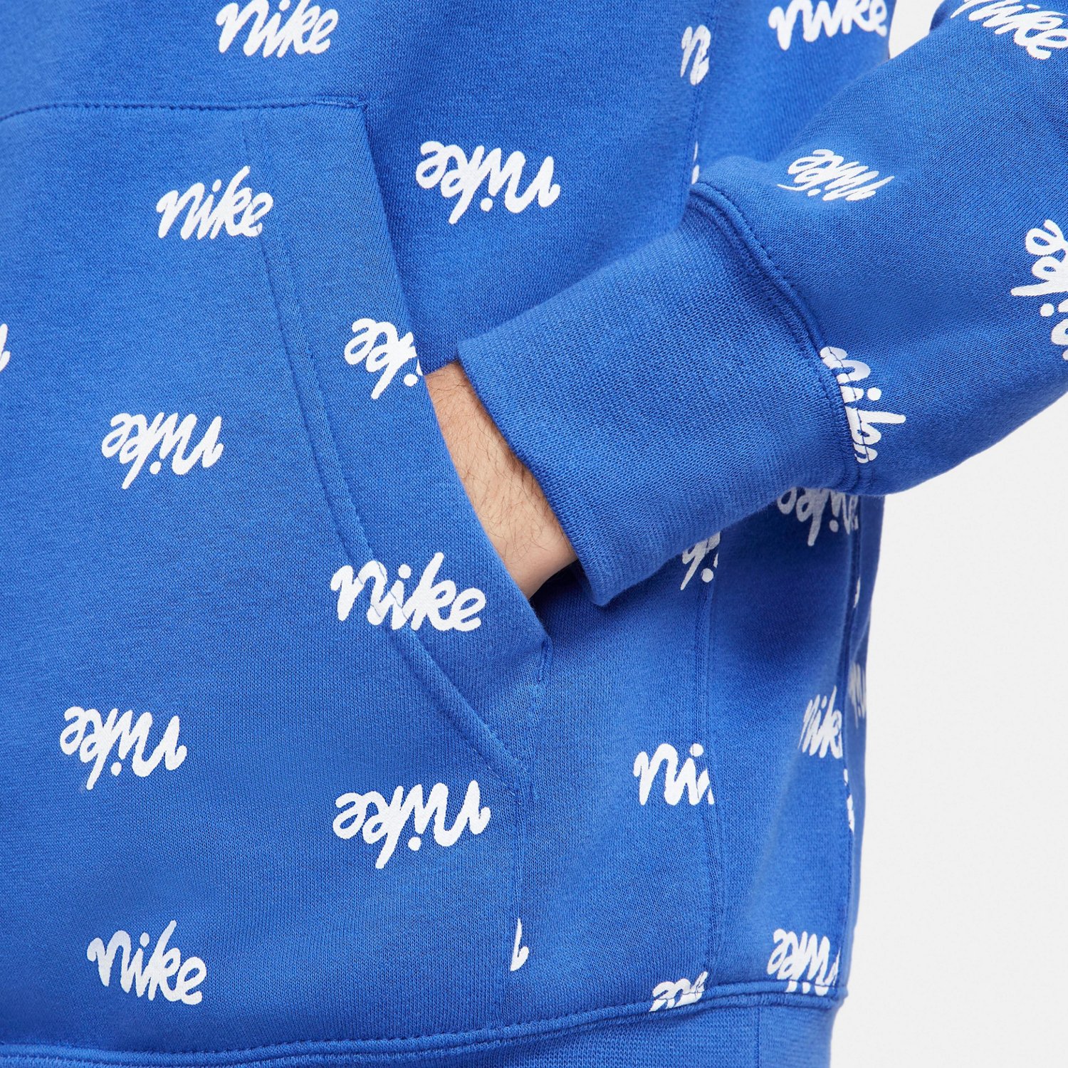 nike men's sportswear club bb script hoodie