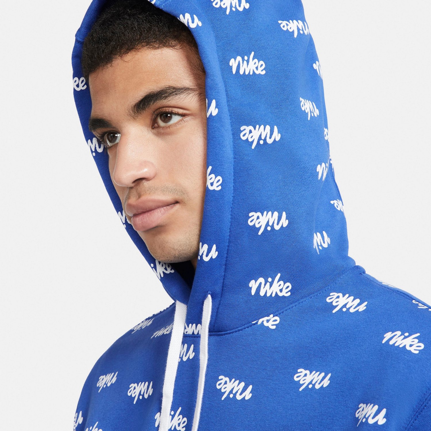 nike men's sportswear club bb script hoodie