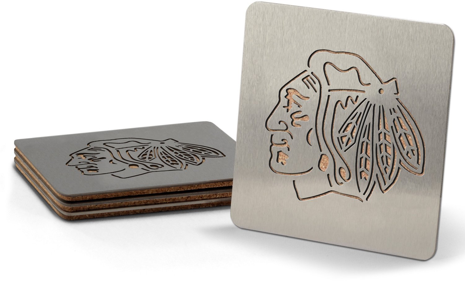 YouTheFan Chicago Blackhawks Boasters Coasters 4-Pack