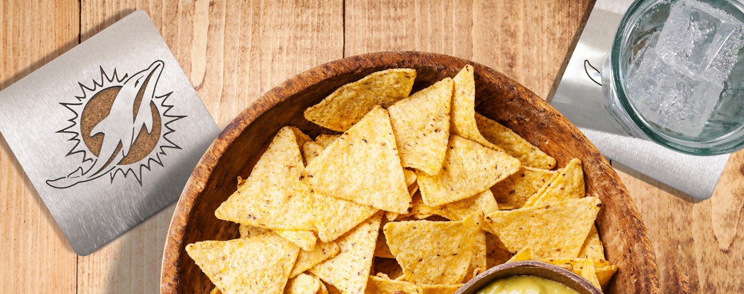 YouTheFan Miami Dolphins Boasters Coasters 4-Pack                                                                                - view number 3