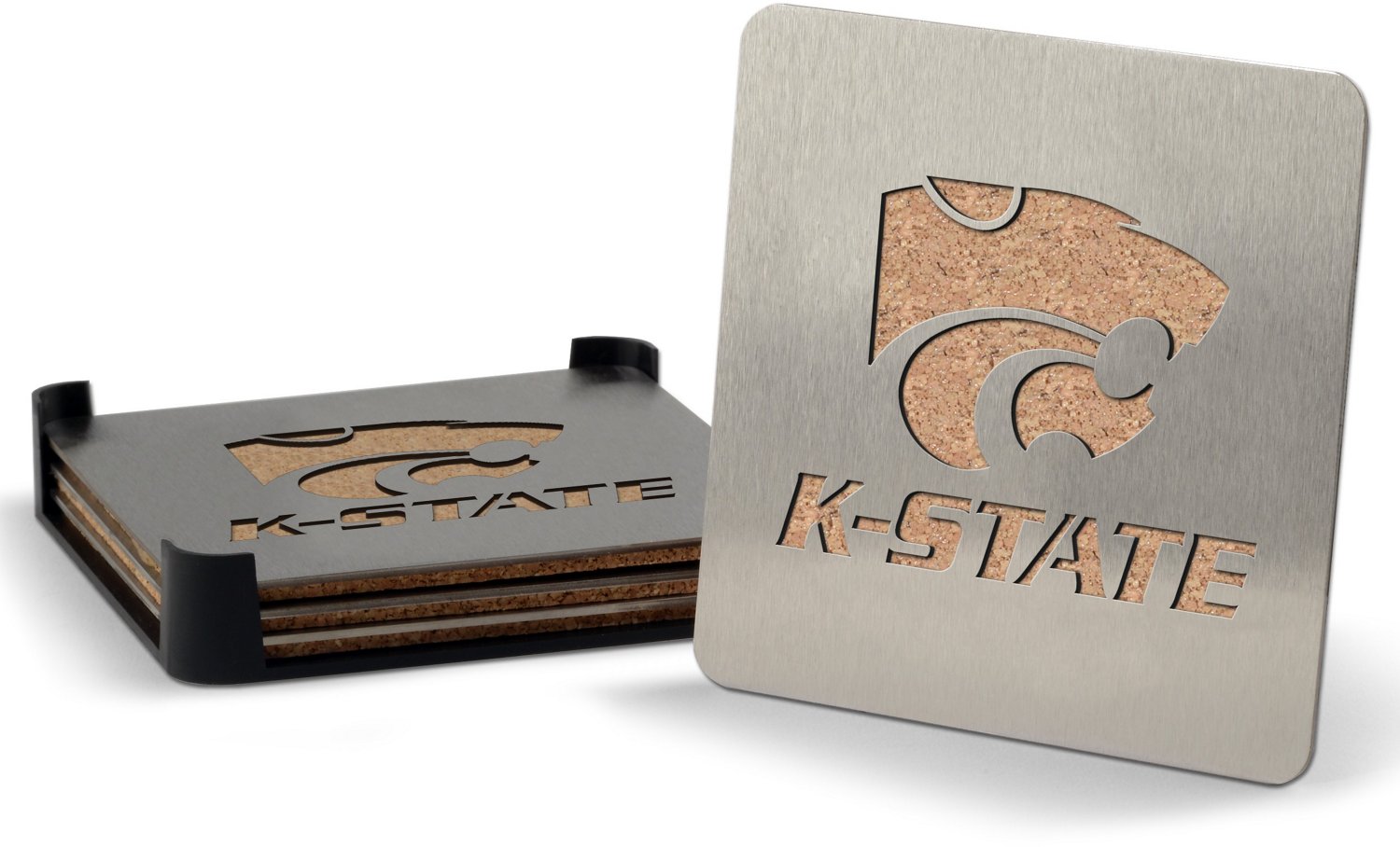 YouTheFan Kansas State University 4-Piece Coaster Set