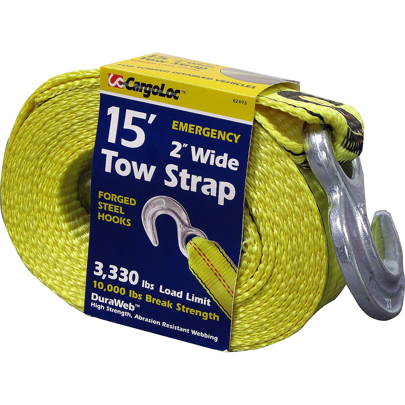 CargoLoc 2 in x 15 ft 10,000 Lb Emergency Tow Strap                                                                              - view number 1