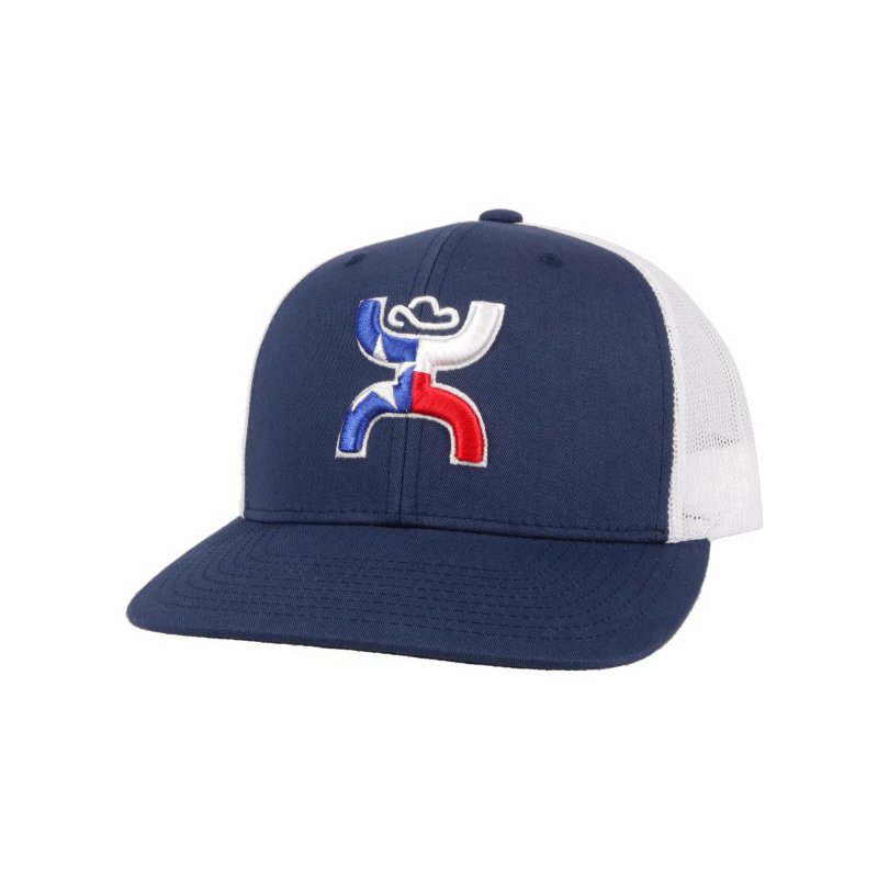 Hooey Men's Texican Snapback Cap Navy Blue/White - Men's Hunting/Fishing Headwear at Academy Sports