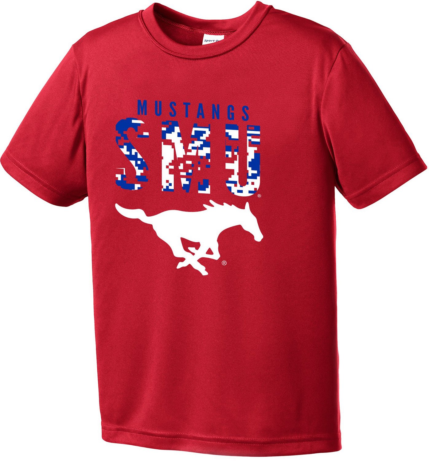 Image One Boys' Southern Methodist University Digital Camo Mascot Competitor Graphic T-shirt