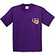 Image One Girls' Louisiana State University Patterned Heart Short Sleeve T-shirt                                                 - view number 2
