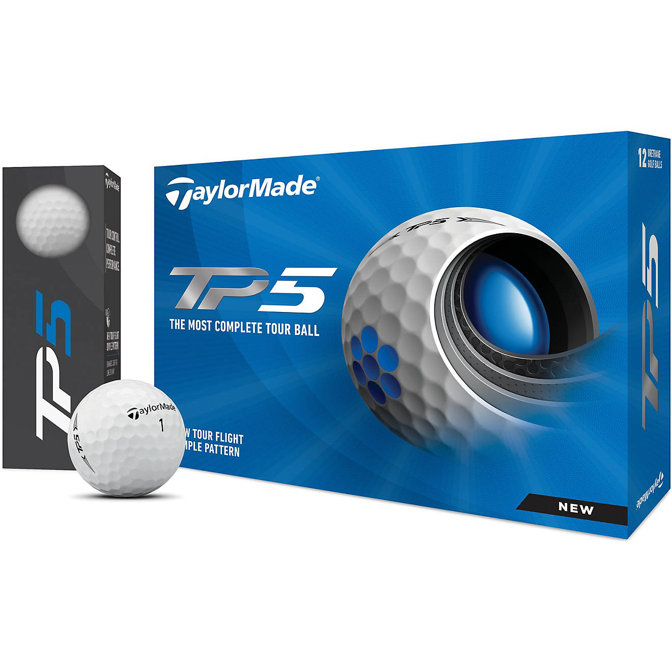 TaylorMade 2021 TP5 Golf Balls 12-Pack                                                                                           - view number 1