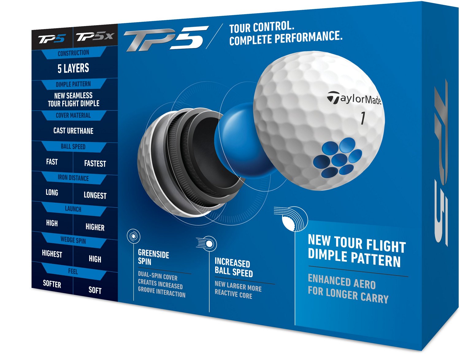 TaylorMade 2021 TP5 Golf Balls 12-Pack - view number 2