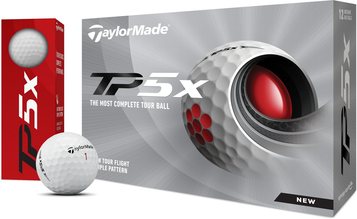 TaylorMade 2021 TP5x Golf Balls 12Pack Academy