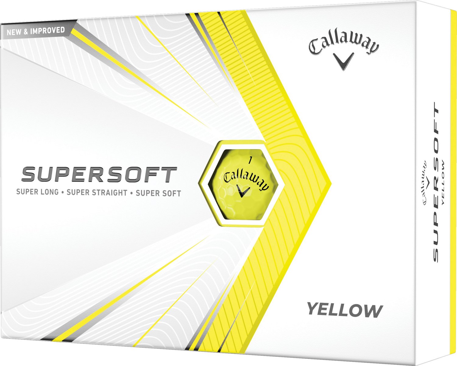 Callaway Supersoft 2021 Golf Balls, Yellow, 12 Pack